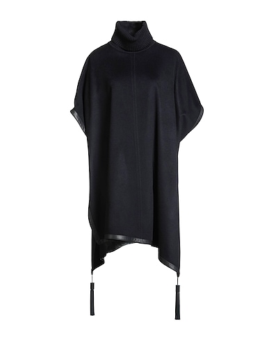 AGNONA Cloak 100% Cashmere, Lambskin