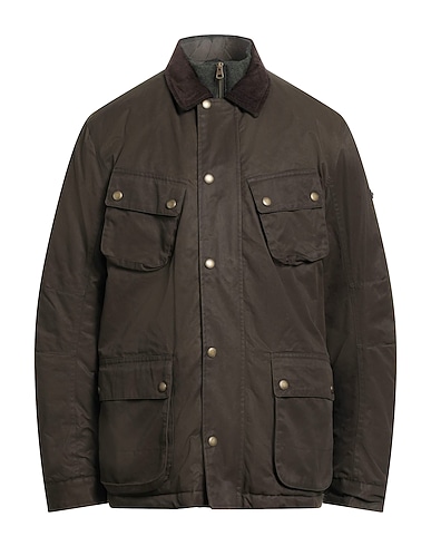 HACKETT Giubbotto Verde militare 63% Cotone, 37% Nylon, Lana