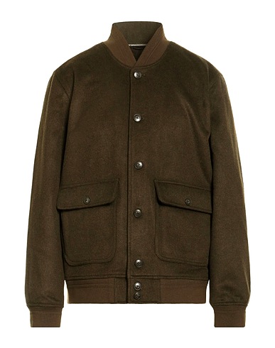 HACKETT Bomber Dark green 49% Polyester, 48% Wool, 1% Polyamide, 1% Acrylic, 1% Viscose