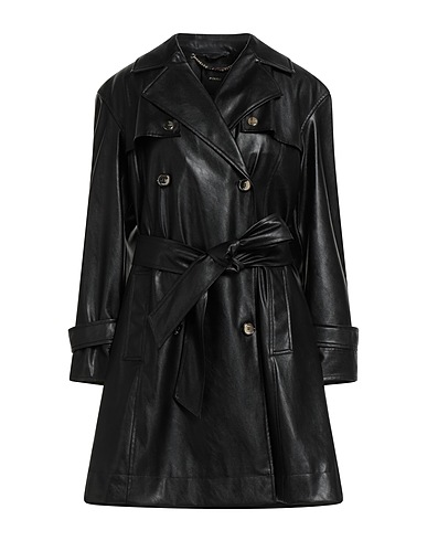 PINKO Double breasted pea coat Black 100% Polyester, Polyurethane