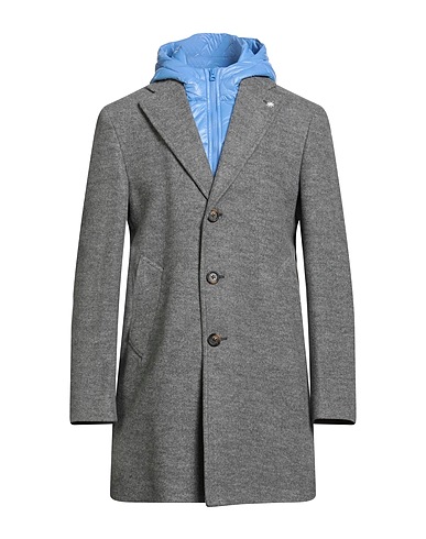 MANUEL RITZ Coat Grey 57% Polyester, 39% Acetate, 4% Wool