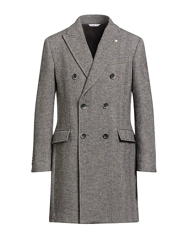 MANUEL RITZ Cappotto Grigio 60% Lana, 30% Poliestere, 10% Altre Fibre