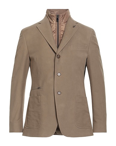 PAOLONI Blazer Khaki 98% Cotton, 2% Elastane, Polyamide