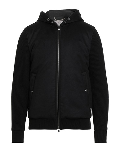 AGNONA Jacket Black 51% Silk, 49% Cashmere, Calfskin