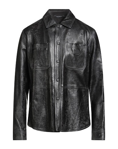 DOLCE&GABBANA Giubbotto Nero 100% Pelle di agnello