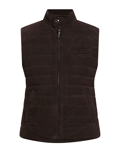 HACKETT Vest Brown 100% Goat skin
