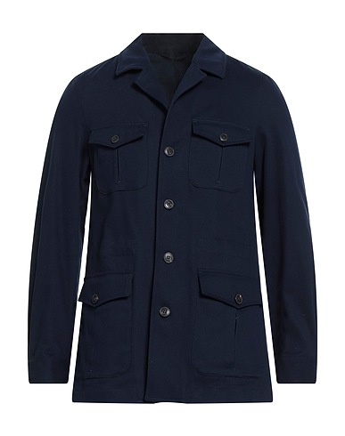 HACKETT Jacket Navy blue 99% Cotton, 1% Elastane