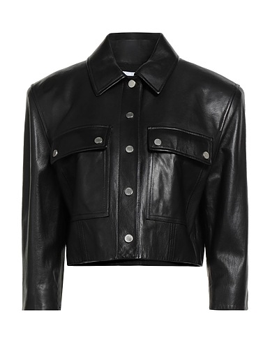 DROMe Δερμάτινο μπουφάν Μαύρο 100% Δέρμα αρνιού