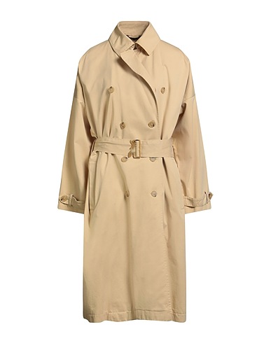 PATRIZIA PEPE Full-length jacket Beige 100% Cotton