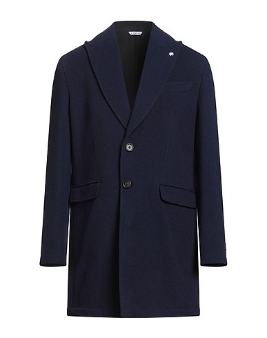 MANUEL RITZ Coat Navy blue 80% Wool, 20% Polyamide