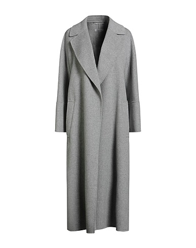 'S MAX MARA Mantel Hellgrau 100% Schurwolle