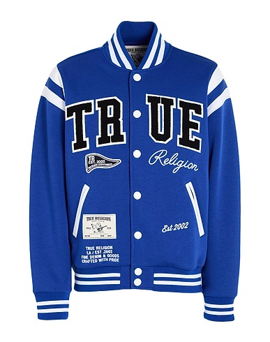 TRUE RELIGION Jacket Blue 67% Polyester, 33% Cotton