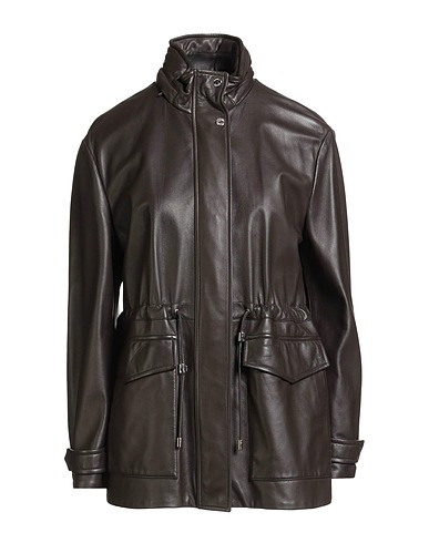 MOORER Jacke Dunkelbraun 100% Leder, Polyamid, Polyurethan