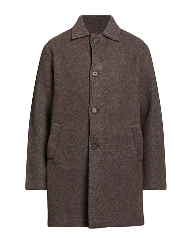BELLWOOD Coat Dark brown 68% Polyester, 32% Wool