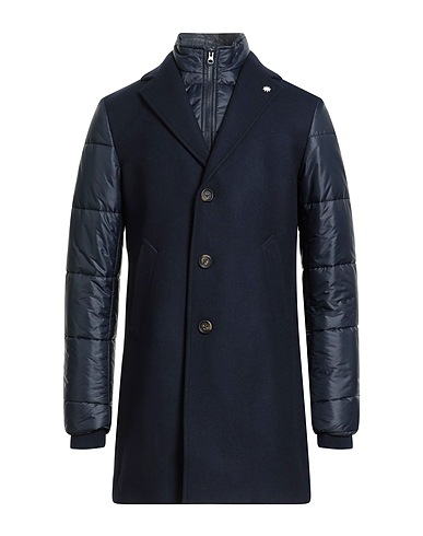 MANUEL RITZ Παλτό Σκούρο μπλε της νύχτας 75% Παρθένο μαλλί, 25% Πολυαμίδη