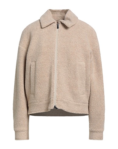 PESERICO Teddy Coat EASY Beige 68% Virgin Wool, 18% Polyamide, 13% Polyester, 1% Wool