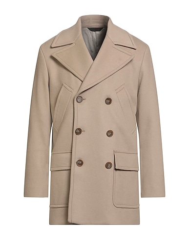 PAOLONI Coat Beige 80% Wool, 20% Polyamide