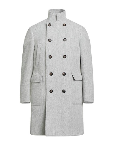 ELEVENTY Coat PLATINUM Light grey 66% Alpaca wool, 17% Polyamide, 17% Wool