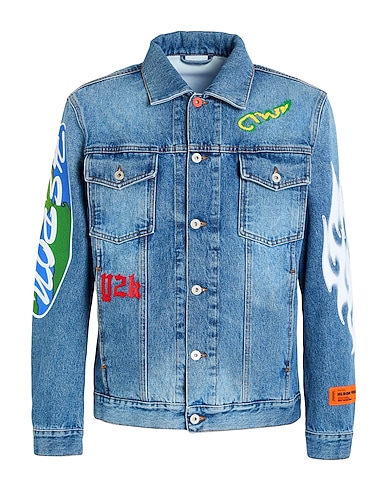 HERON PRESTON Denim jacket Blue 100% Cotton