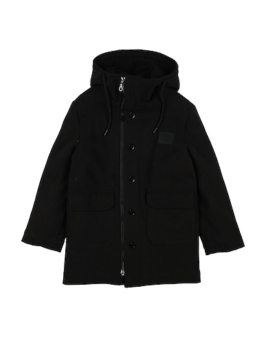 PAOLO PECORA Coat Black 65% Polyester, 35% Cotton