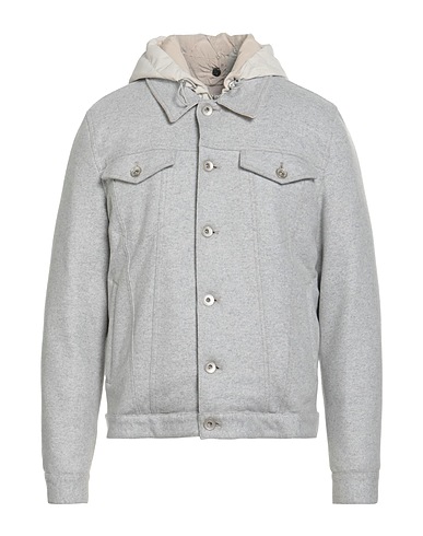 ELEVENTY Shell  jacket PLATINUM
 Light grey 80% Wool, 20% Polyamide