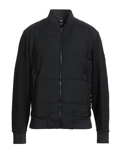 BOSS Shell jacket Black 85% Cotton, 15% Polyester