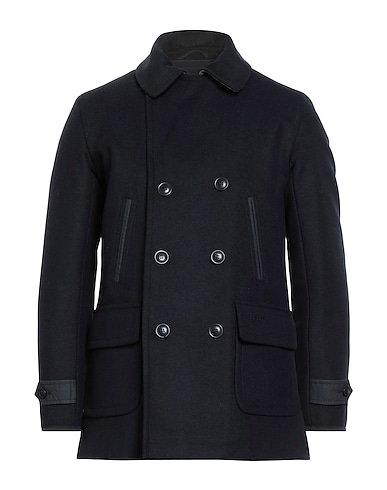 BARBOUR Coat Midnight blue 70% Wool, 30% Polyamide