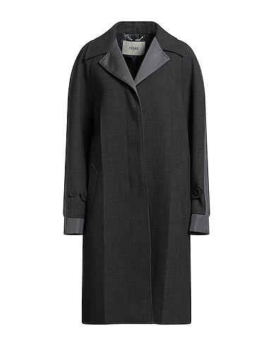 FENDI Full-length jacket Charcoal 35% Cotton, 35% Viscose, 25% Virgin Wool, 5% Polyamide