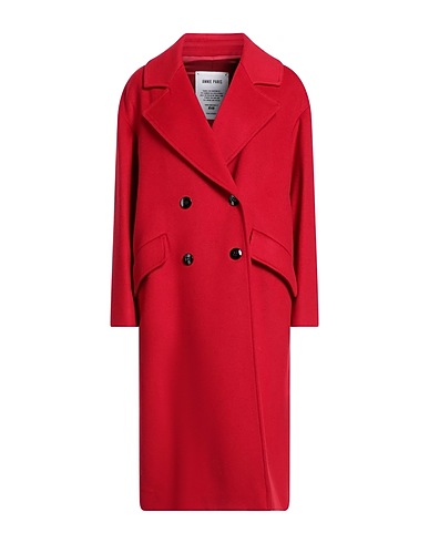 ANNIE PARIS Coat Red 70% Virgin Wool, 20% Polyamide, 10% Cashmere