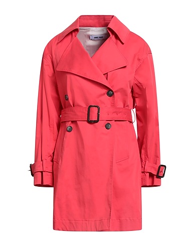 ANNIE PARIS Double breasted pea coat Coral 97% Cotton, 3% Elastane