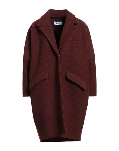 ANNIE PARIS Coat Chocolate brown 100% Virgin Wool