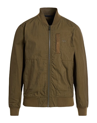 LA MARTINA Jacket Military green 70% Cotton, 30% Polyamide