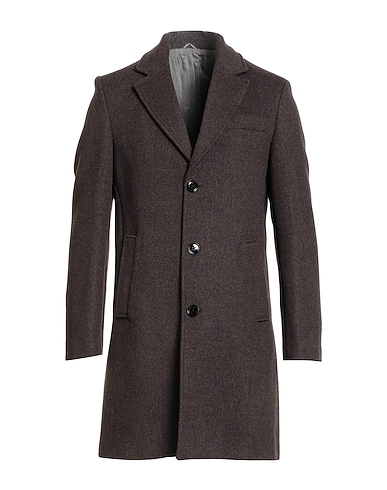 LIU •JO MAN Coat Dark brown 50% Polyester, 50% Wool