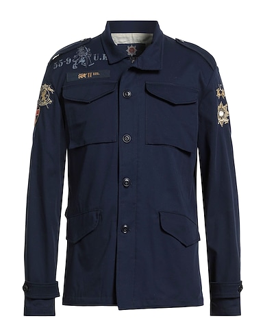 LA MARTINA Jacket GUARDS POLO CLUB Midnight blue 97% Cotton, 3% Elastane