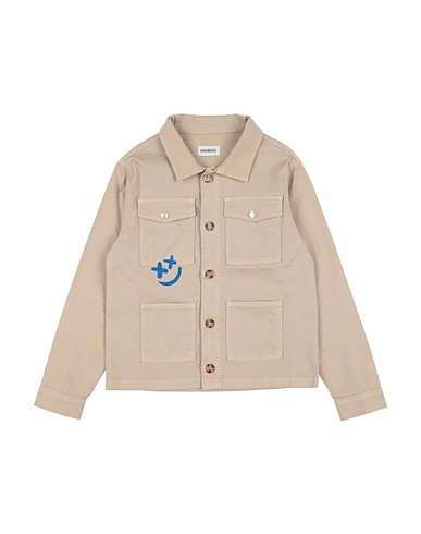 BIKKEMBERGS Einfarbiges Hemd JUNIOR Beige 97% Baumwolle, 3% Elastische Fasern