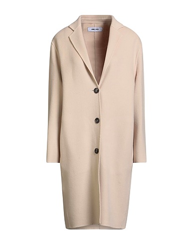 ANNIE PARIS Coat Beige 80% Wool, 20% Polyamide