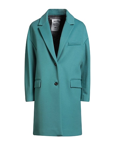 ANNIE PARIS Manteau long Turquoise 90% Laine vierge, 10% Cachemire