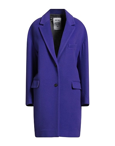 ANNIE PARIS Coat Dark purple 90% Virgin Wool, 10% Cashmere