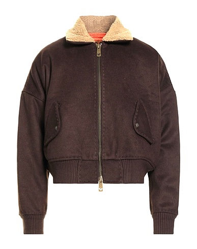 TRUE RELIGION Bomberjacke Dunkelbraun 49% Polyester, 38% Wolle, 8% Acryl, 5% Andere Fasern