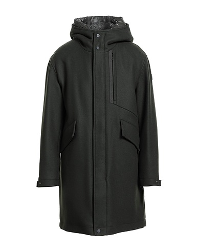 DUNO Cappotto Verde scuro 73% Lana Vergine, 22% Poliammide, 5% Cachemire