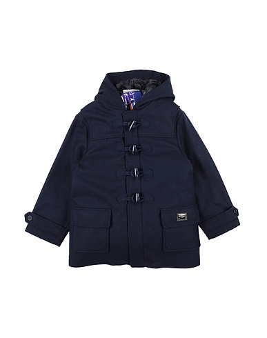 DOLCE&GABBANA Coat Navy blue 80% Virgin Wool, 20% Polyamide