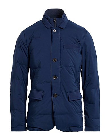 HACKETT Shell jacket Navy blue 90% Polyester, 10% Elastane