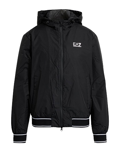 EA7 Jacket Black 100% Polyamide, Polyester, Rubber