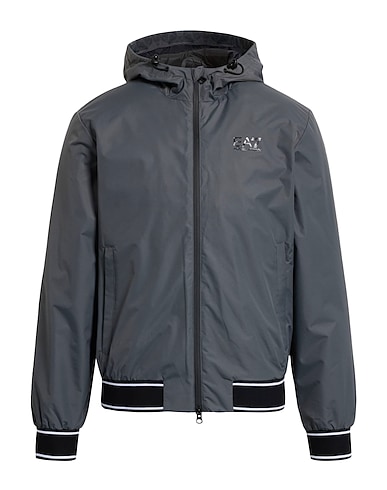 EA7 Jacket Grey 100% Polyamide, Polyester, Rubber