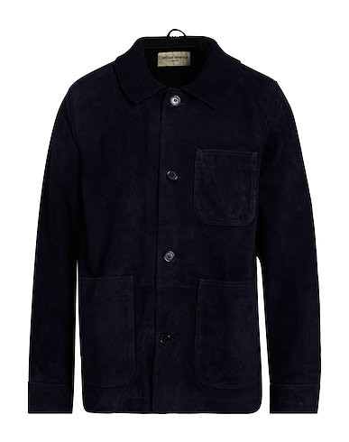 OFFICINE GÉNÉRALE Jacket Midnight blue 100% Goat skin