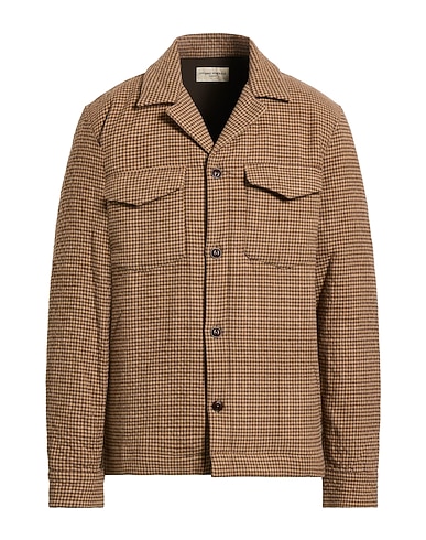 OFFICINE GÉNÉRALE Jacket Light brown 36% Cotton, 35% Synthetic fibers, 21% Wool, 5% Viscose, 3% Other Fibres