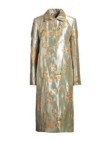 STAUD Full-length jacket Light green 65% Polyester, 22% Metallic fiber, 13% Nylon