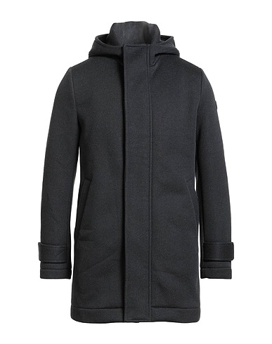 DISTRETTO 12 Coat Charcoal 62% Polyester, 33% Cotton, 5% Polyamide