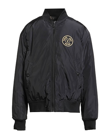 VERSACE JEANS COUTURE Bomber Black 100% Polyester, Elastane