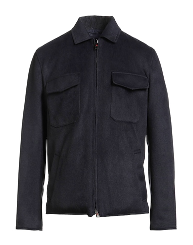 KITON Jacket Midnight blue 52% Polyester, 44% Acrylic, 4% Wool